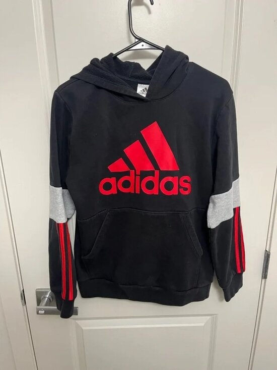 adidas Other - Adidas Black and Red Youth (boys) Hoodie in size L (14/16)
